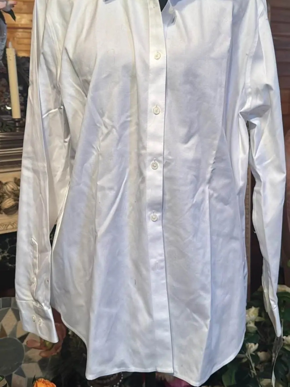 Jones New York White Women's Dress Shirt - Classic Button-Down